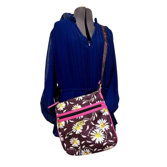 Luv Betsey Betsey Johnson Daisy Polka Dot Crossbody 10” x 10” x .25 - Picture 15 of 15
